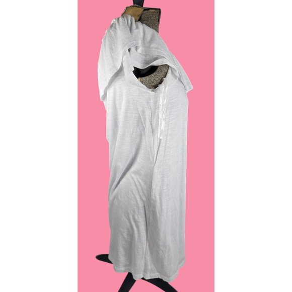 NWT White Ruffle Off-Shoulder lined Top By Saks Fifth Avenue Boho cottage‎ - Picture 8 of 11